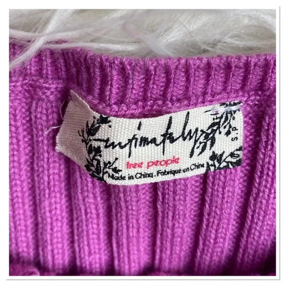 Free People Take Me Home Swit Cami Knit Tank Top Purple Size Small - Picture 5 of 7